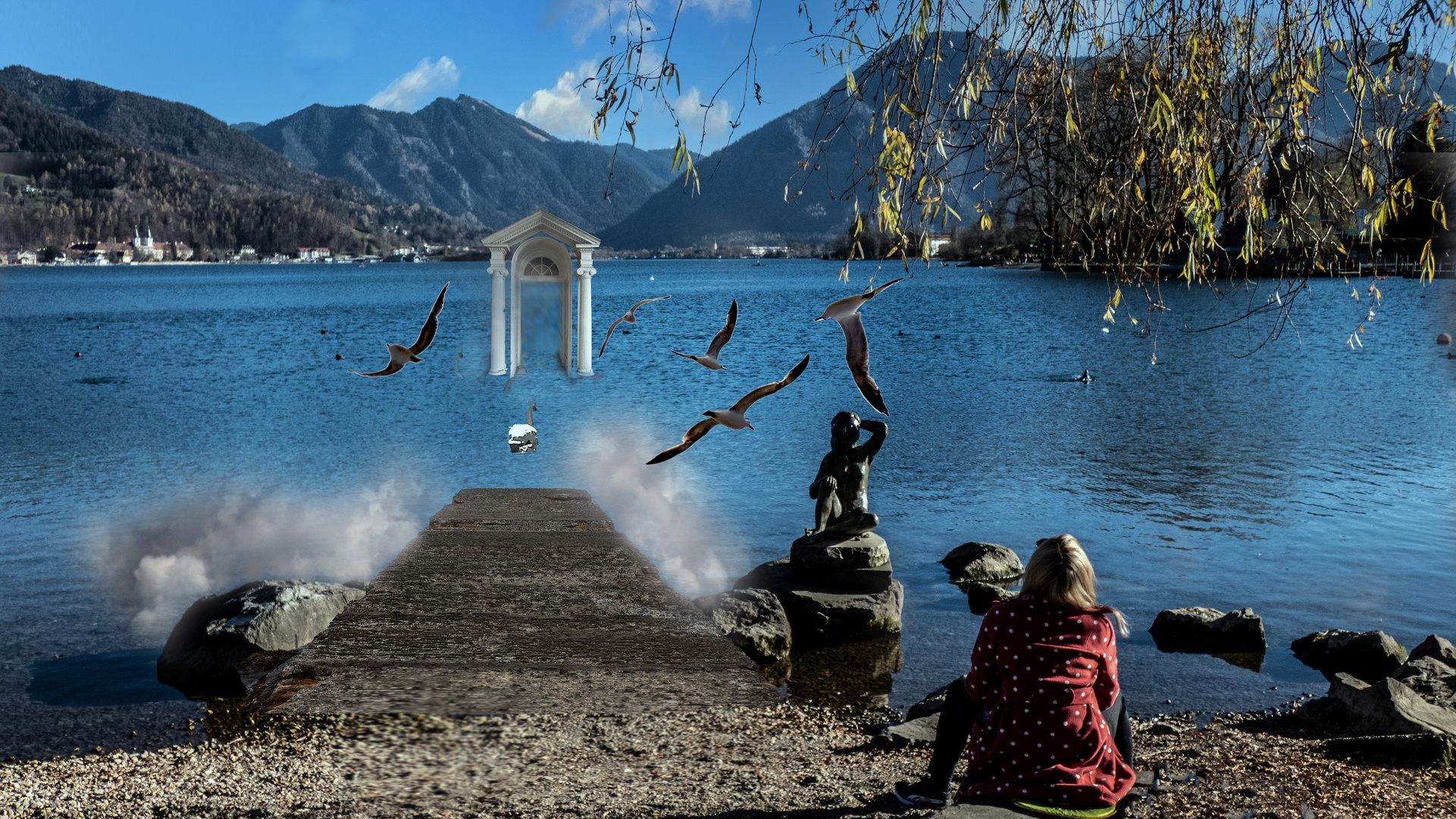 Blick von Bad Wiessee zum Wallberg , Composing