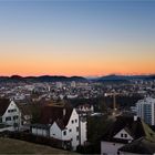 Blick von Baden zu den Alpen