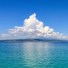 Blick von Baska Voda zur Insel Brac (Kroatien)