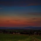 Blick von Bertsdorf nach Zittau zur goldenen Stunde