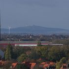 Blick von Bitterfeld zum Petersberg (Harz)