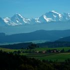 Blick von Boll auf das Berner Oberland