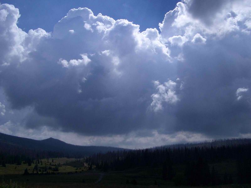 Blick von Breznik (CZ, früher Pürstling, 1170m) zum Lusen (1373m)