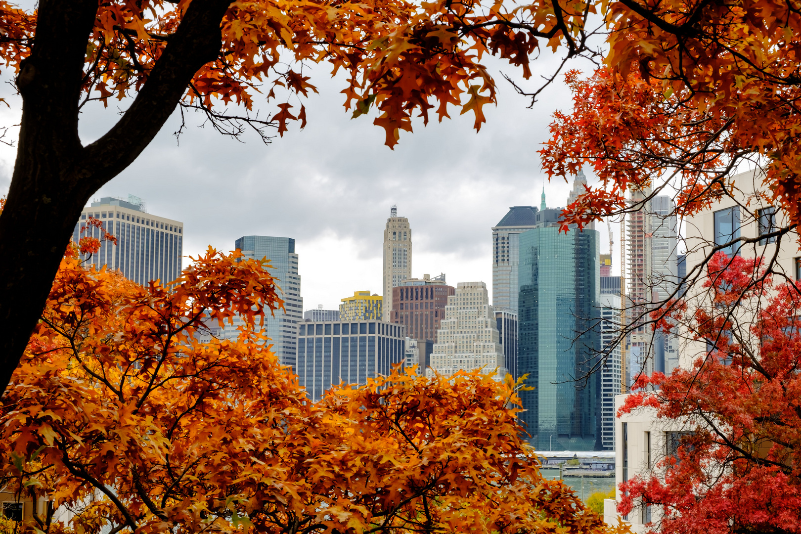 Blick von Brooklyn Heights nach Manhattan