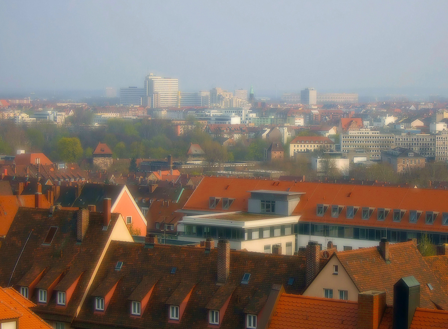 Blick von Burg auf die Stadt