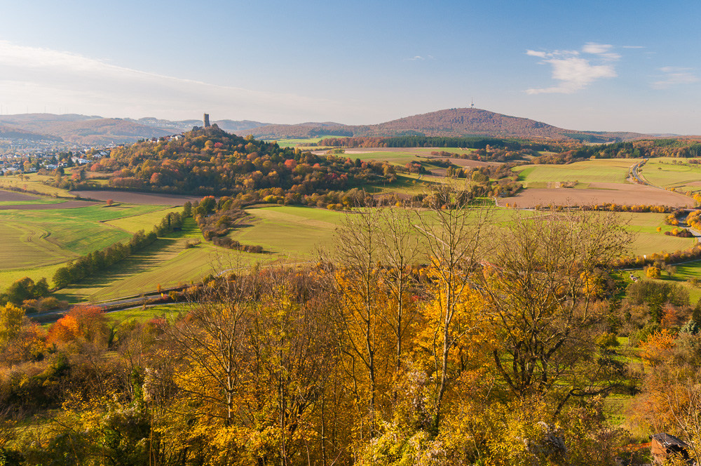 Blick von Burg Gleiberg im Herbst