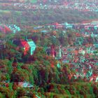 Blick von Burg in Falkenstein auf die Burg von Kronberg im Taunus (5km.)Luftlinie