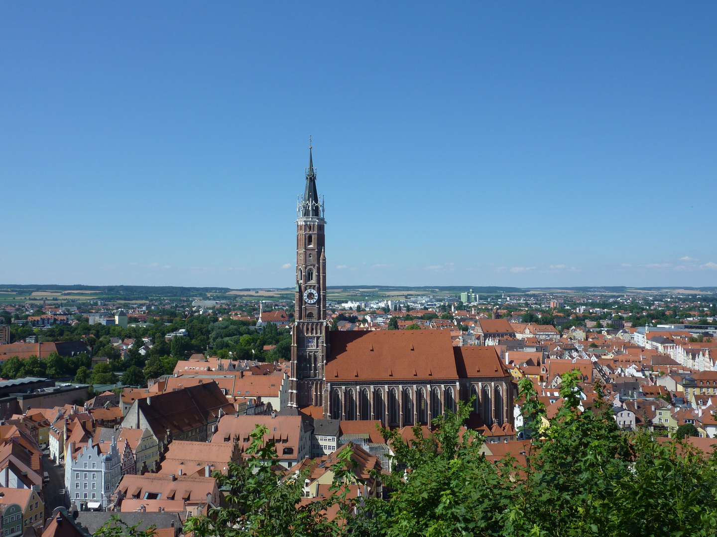 Blick von Burg Trausnitz auf Landshut