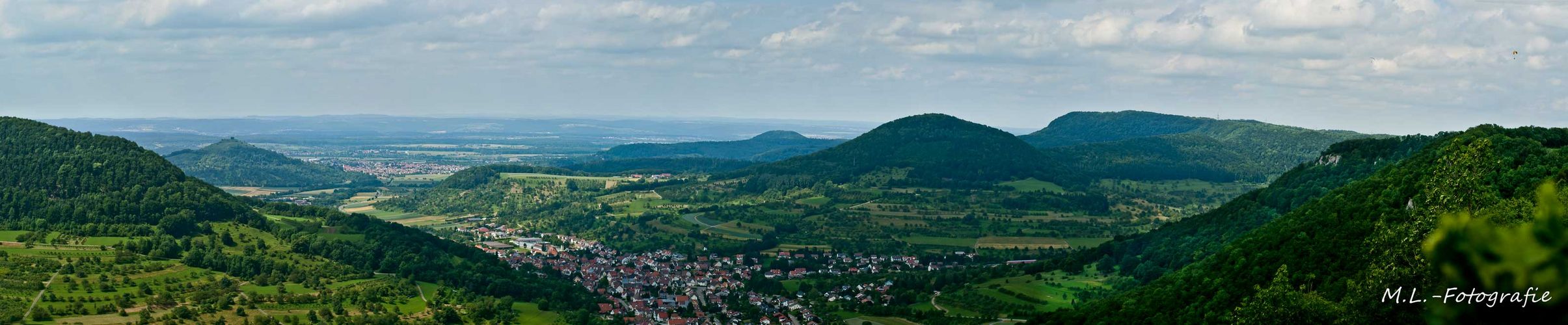 Blick von Burgruine Reußenstein auf der Alb