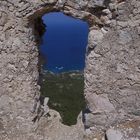 Blick von Castle Monolithos aufs Meer (Rhodos)
