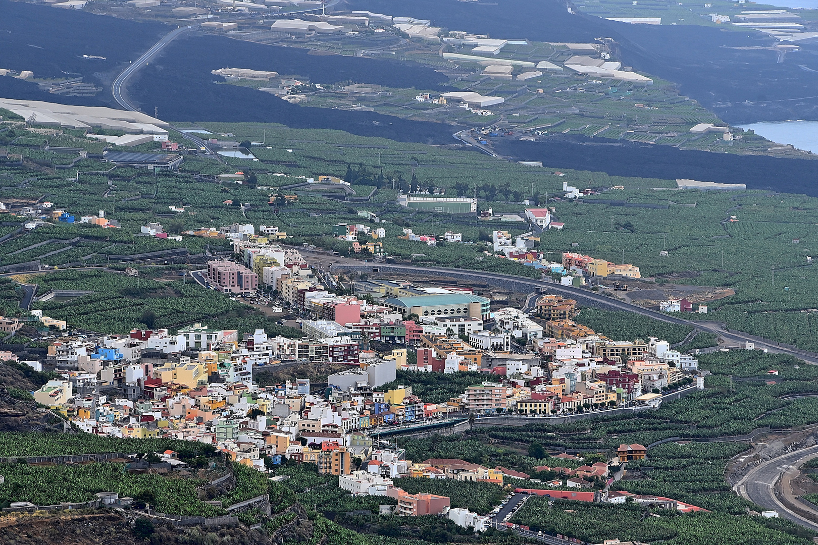 Blick von dem Mirador el Time auf Tazacorte