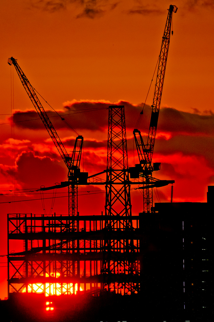 Blick von den Docklands Richtung City