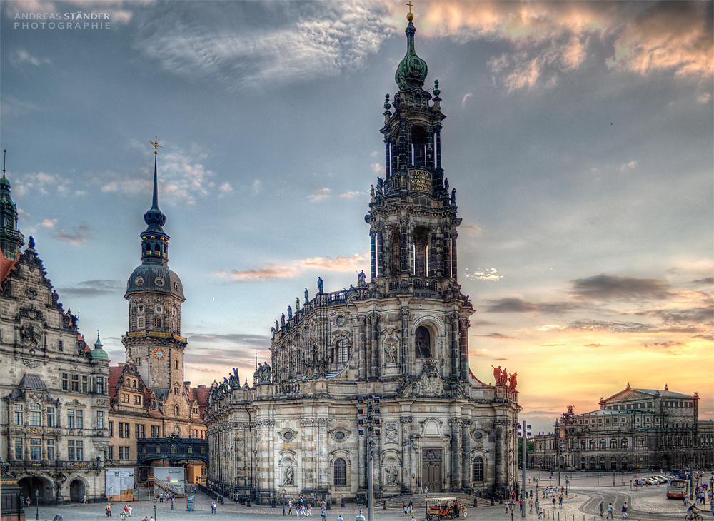 Blick von den Elbterassen in Dresden