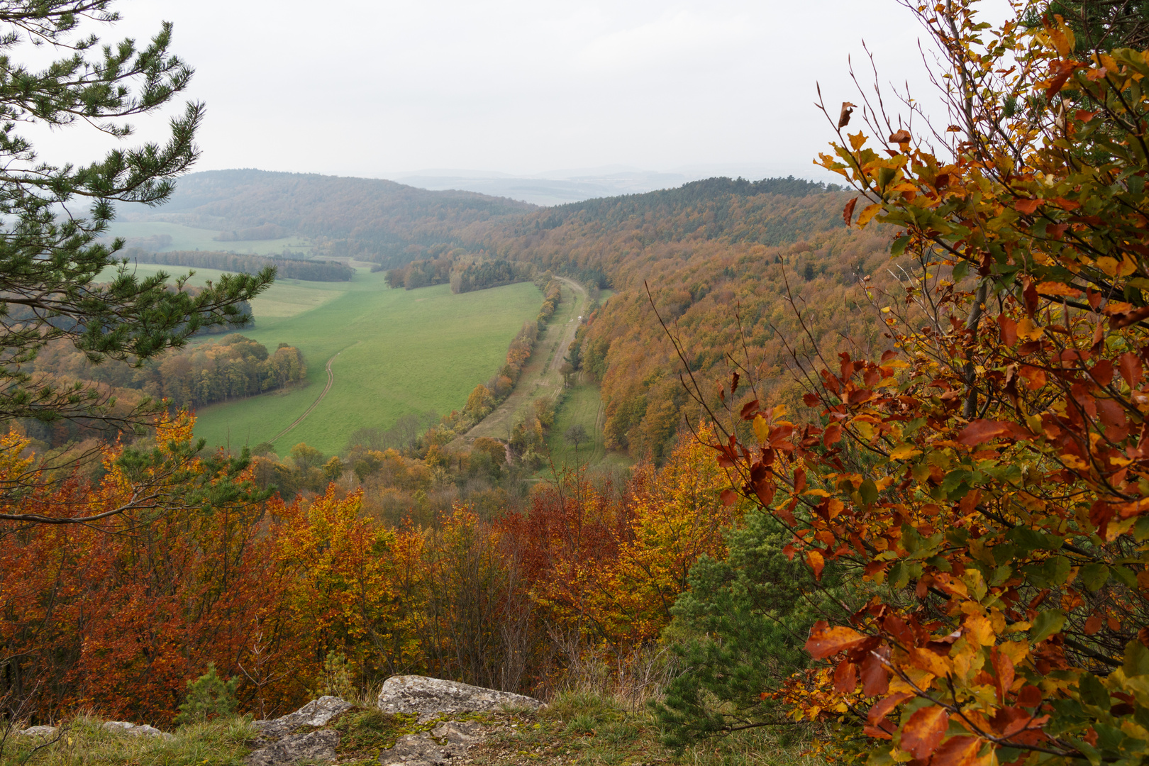 Blick von den Hörselbergen auf die ehemalige A4