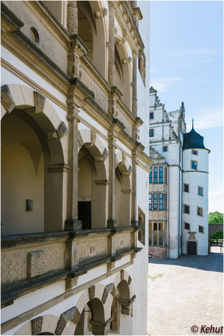 Blick von den Loggien des Schlosses Hobeck in Leitzkau