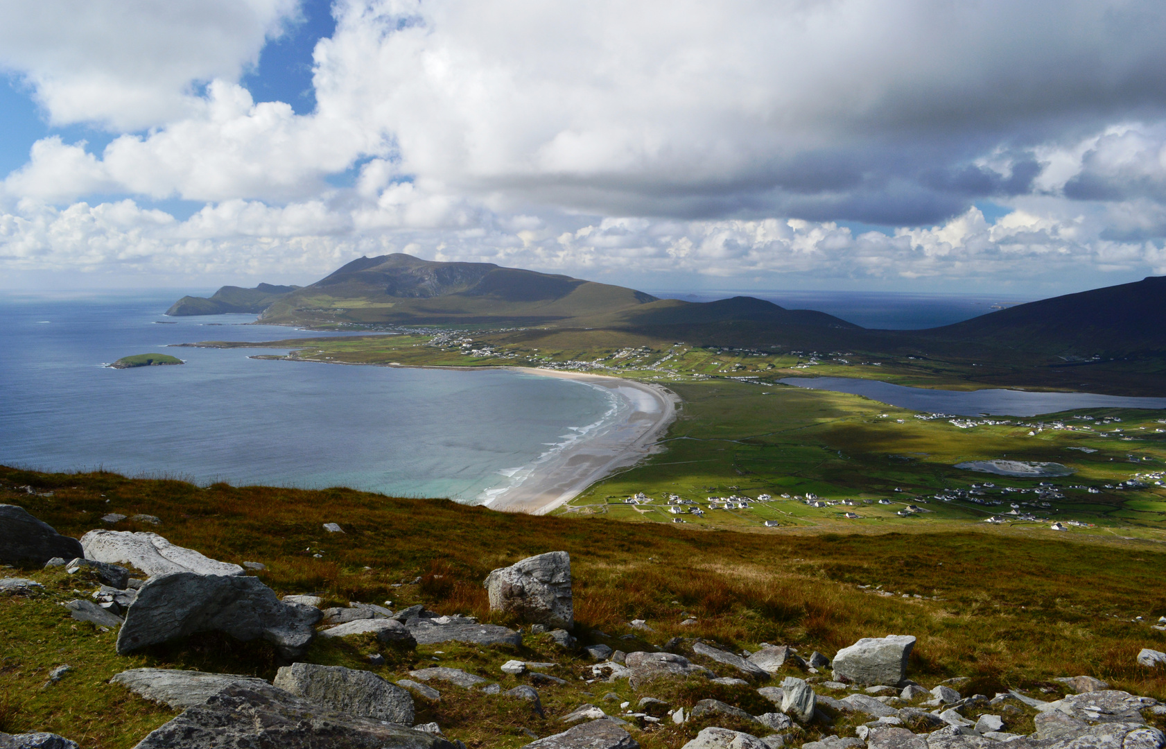 Blick von den Minaun Cliffs über Achill Island / view from the Minaun Cliffs over Achill Island, IRE