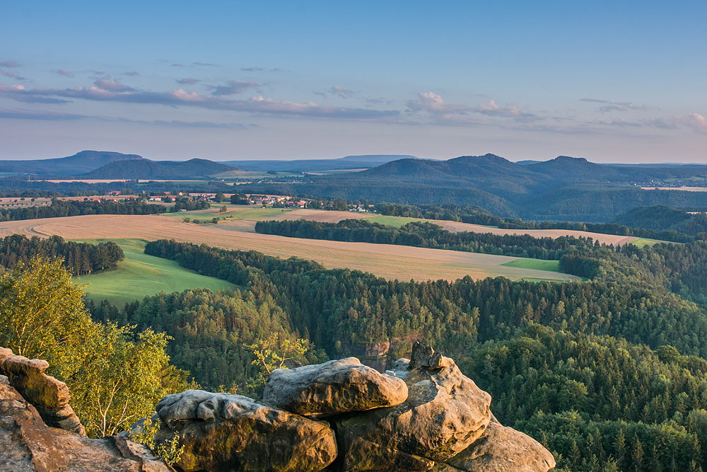 Blick von den Ochelwänden auf die hintere Sächsische Schweiz