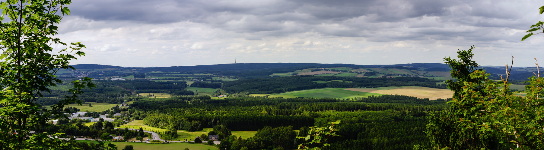 Blick von den Orgelpfeifen Richtung Elterlein / Geyer