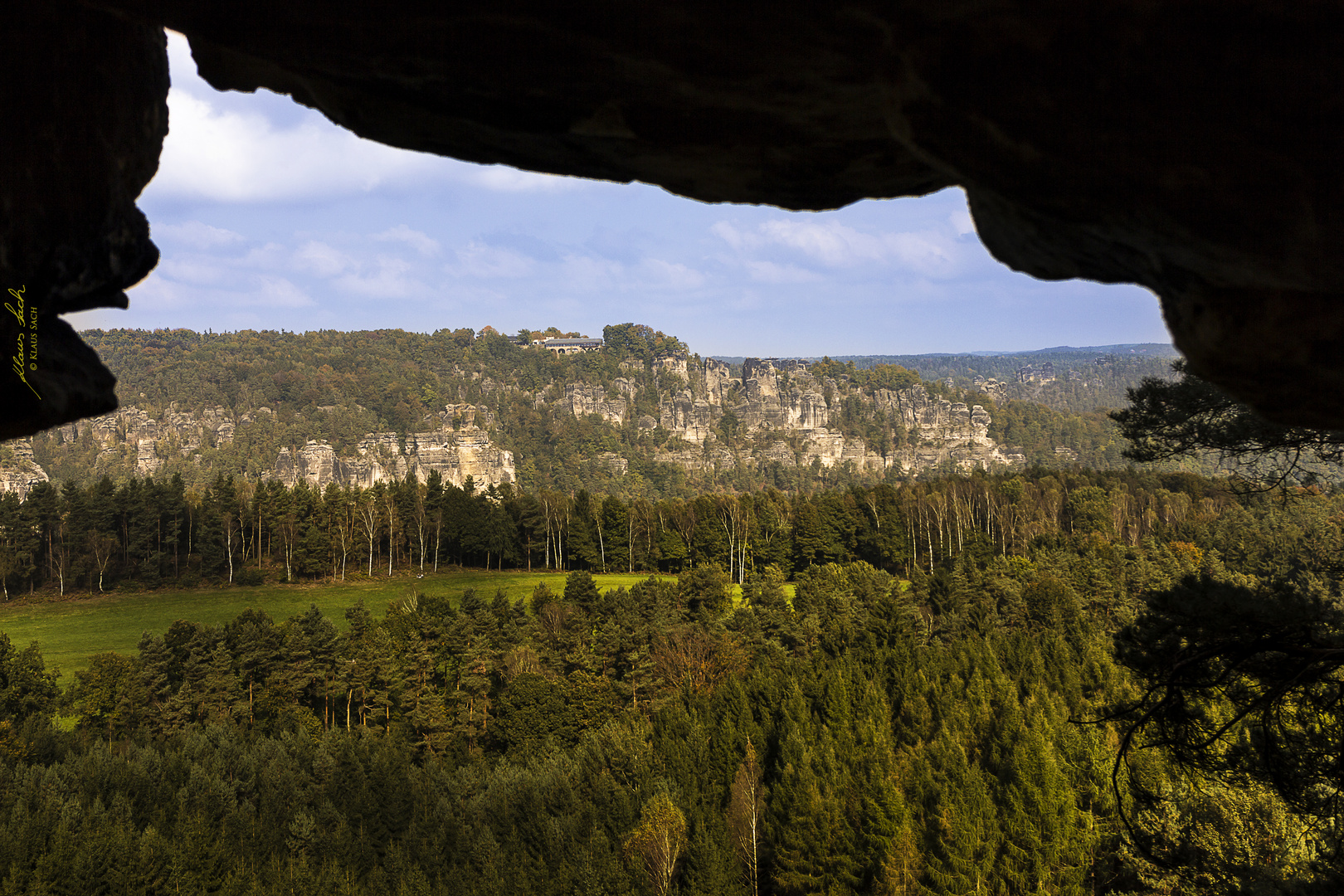 Blick von den "Rauensteinen" hinüber zu der "Bastei"