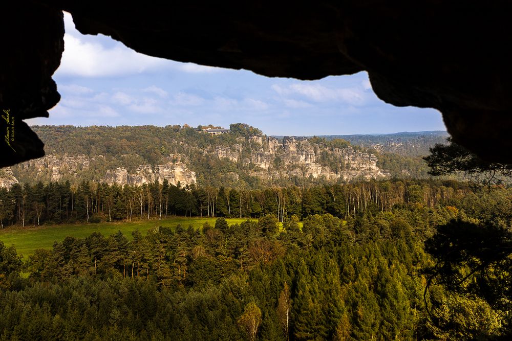 Blick von den "Rauensteinen" hinüber zu der "Bastei"