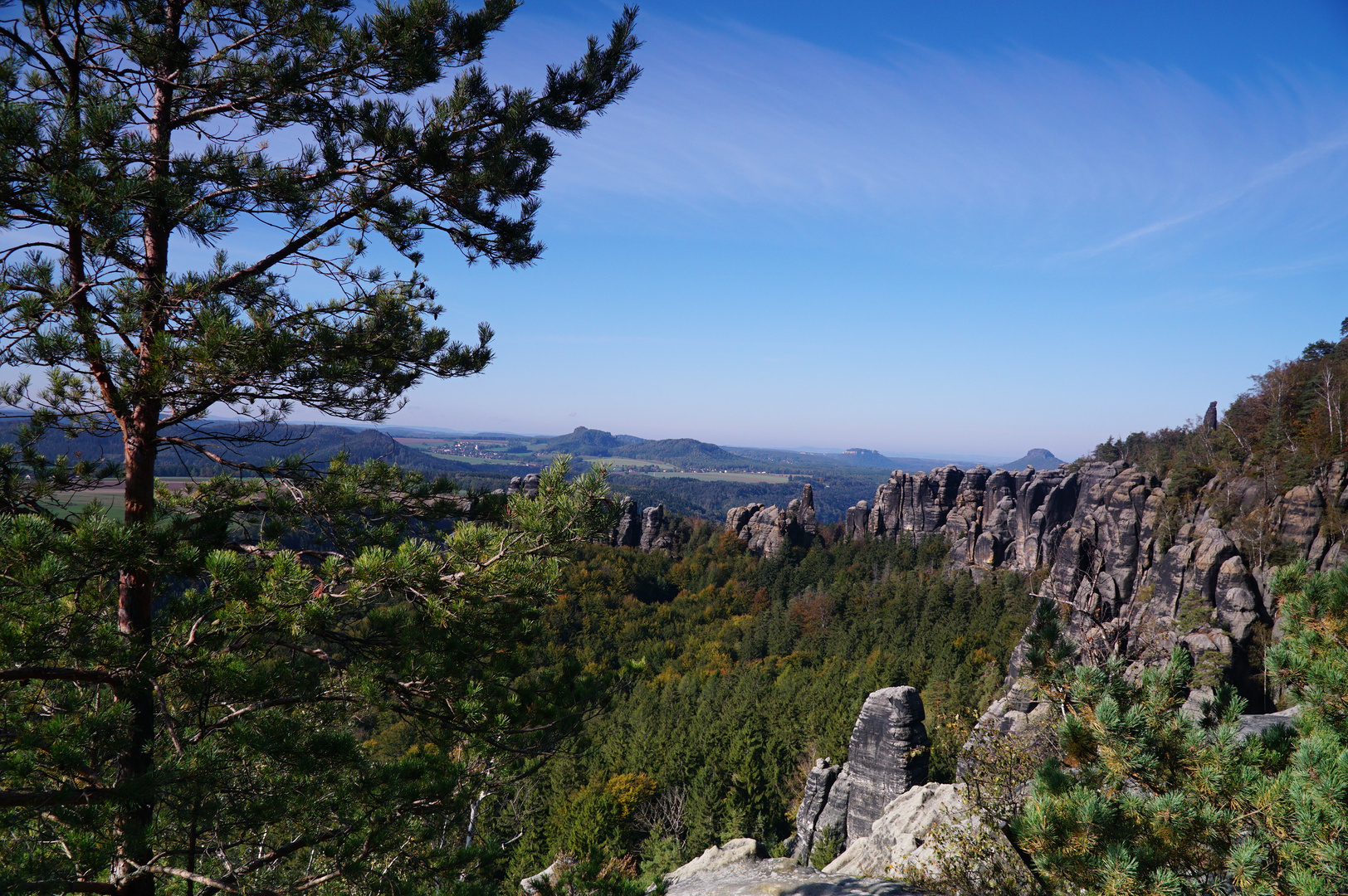 Blick von den Schrammsteinen