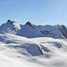 Blick von der 3899m hohen Gobba di Rollin auf der Grenze zu Italien