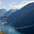 Blick von der Adlerkehre nach Geiranger