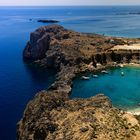 Blick von der Akropolis in Lindos