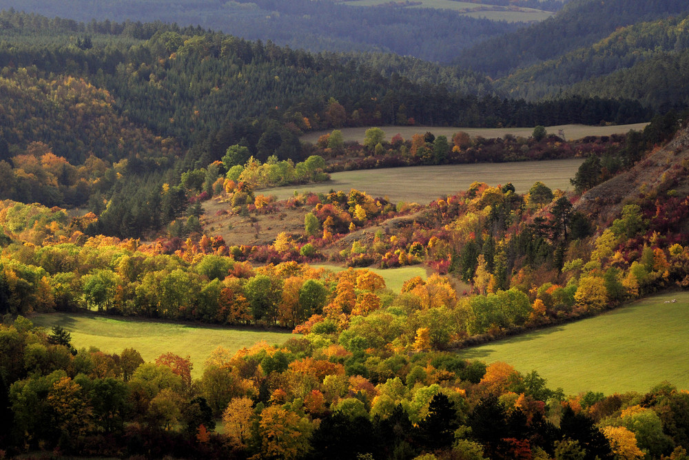 Blick von der Alteburg in das Thüringer Land