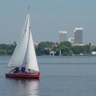 Blick von der Außenalster (Hamburg) auf Uhlenhorst