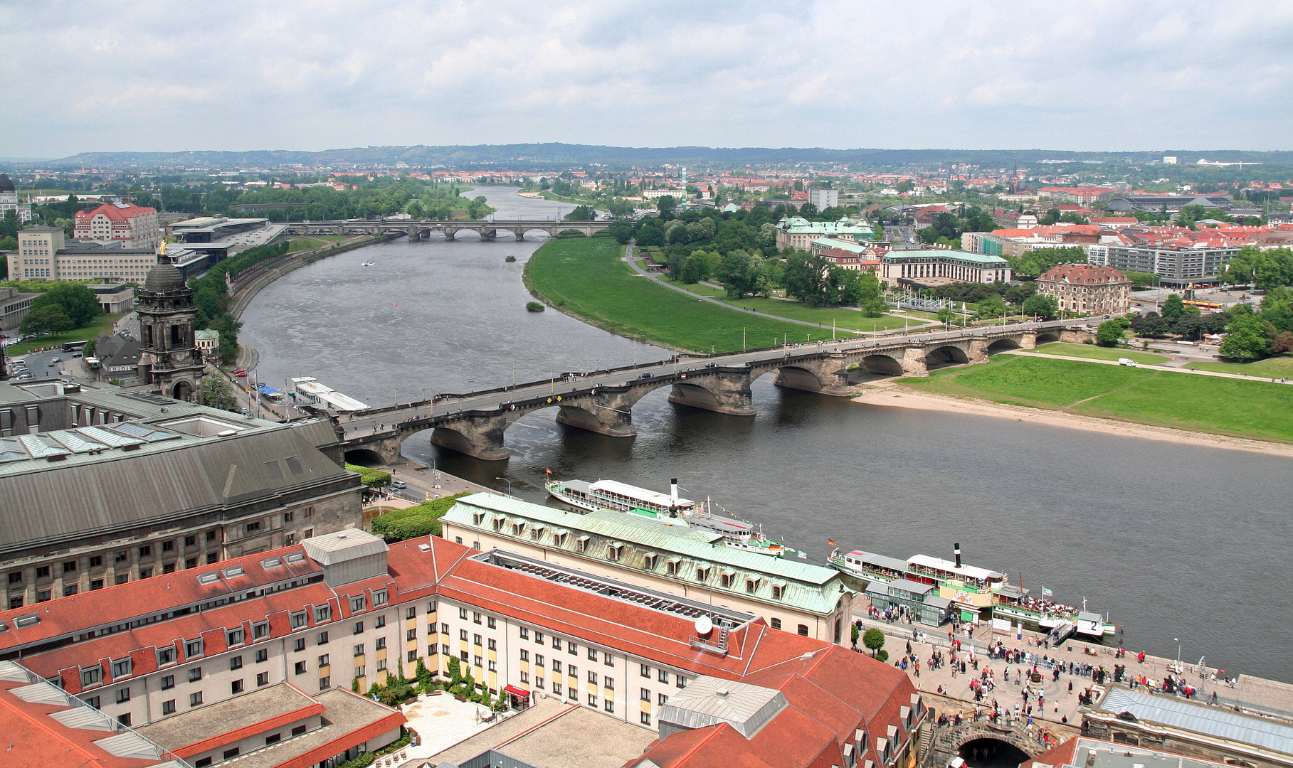 Blick von der Aussichtskuppel der Frauenkirche