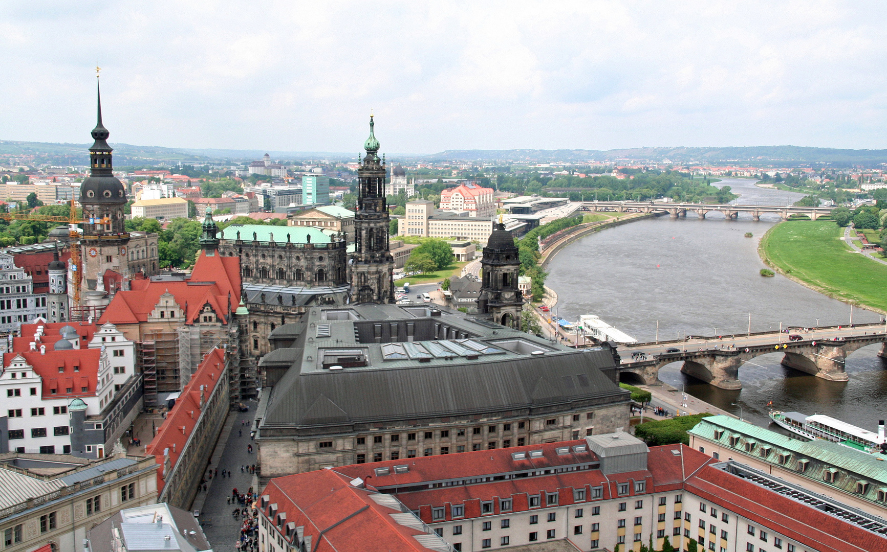 Blick von der Aussichtskuppel der Frauenkirche