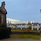 Blick von der Balduinbrücke zur Moselfront mit Florinskirche, Liebfrauenkirche und alter Burg.