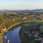 Blick von der Bastei am frühen Abend, wobei diesmal die Sonne...