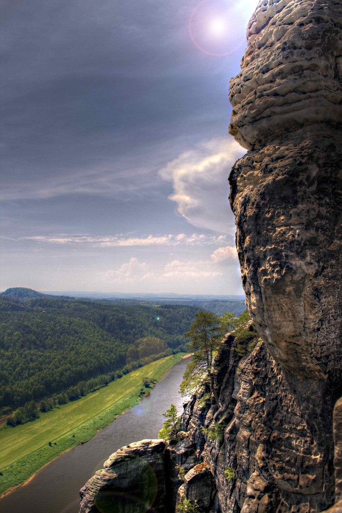 Blick von der Bastei auf die Elbe