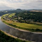 Blick von der Bastei auf Elbe und Lilienstein