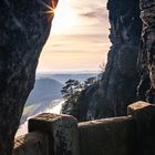 Blick von der Bastei im Gegenlicht