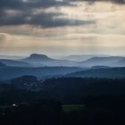 Blick von der Bastei in den Nebel