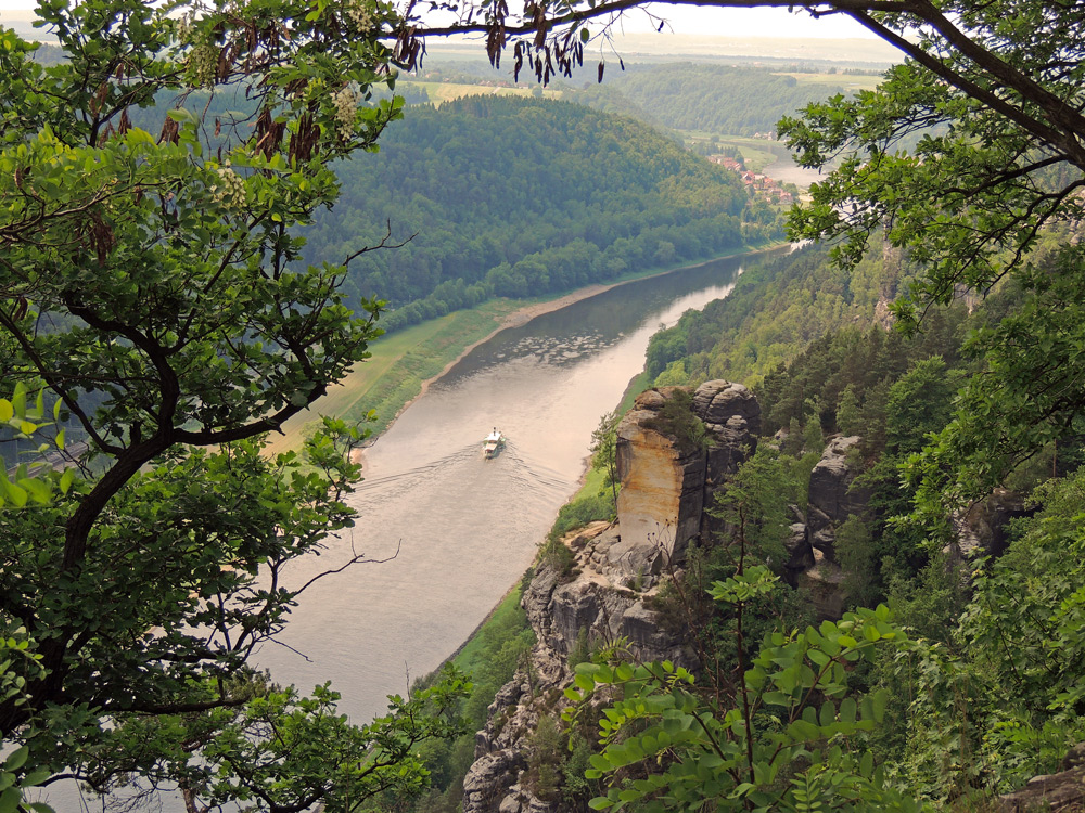 Blick von der Bastei in Rathen