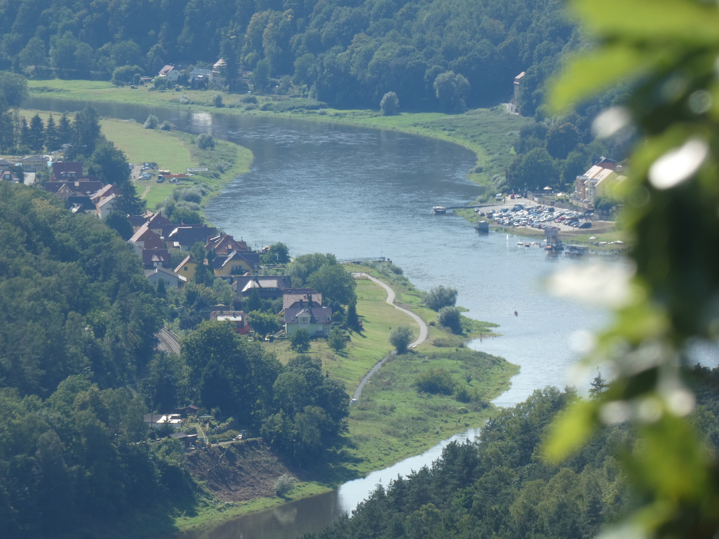 Blick von der Bastei ins Tal (bei Pirna)