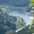 Blick von der Bastei ins Tal (bei Pirna)