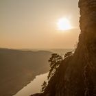 Blick von der Bastei nach Stadt Wählen, sächsische Schweiz