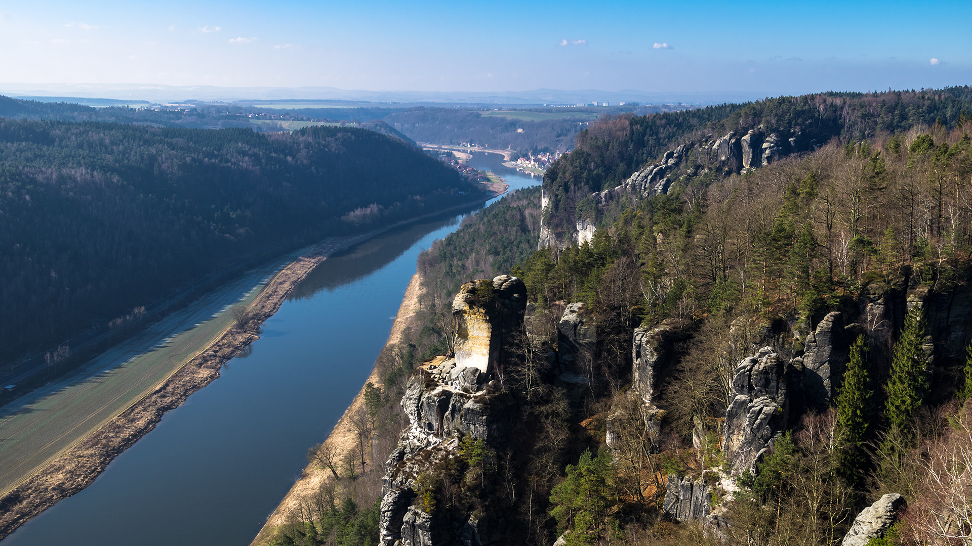 Blick von der Bastei Richtung Wehlen