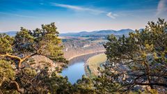 Blick von der Bastei zur Elbe