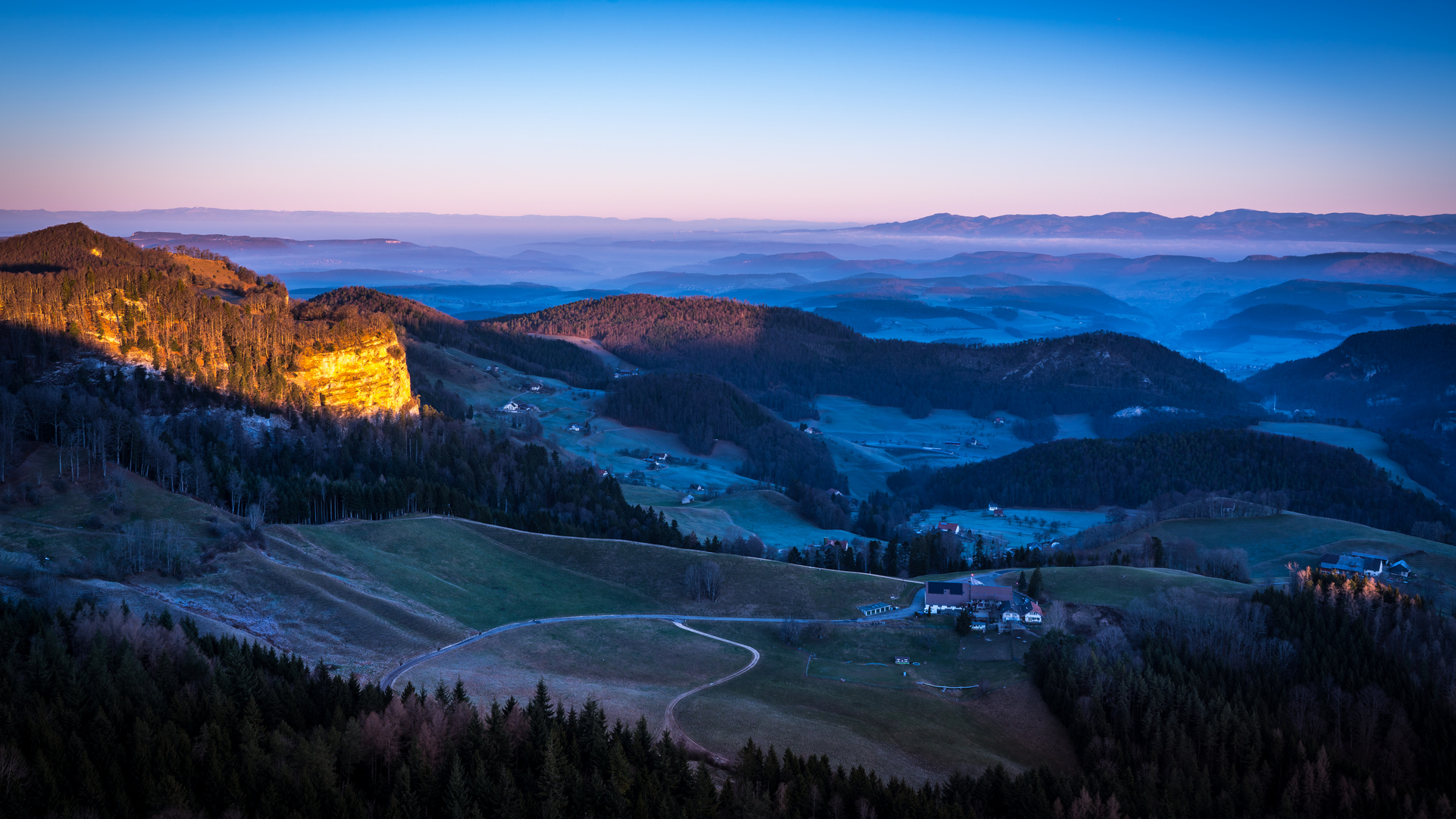 Blick von der Belchenflue nach Norden