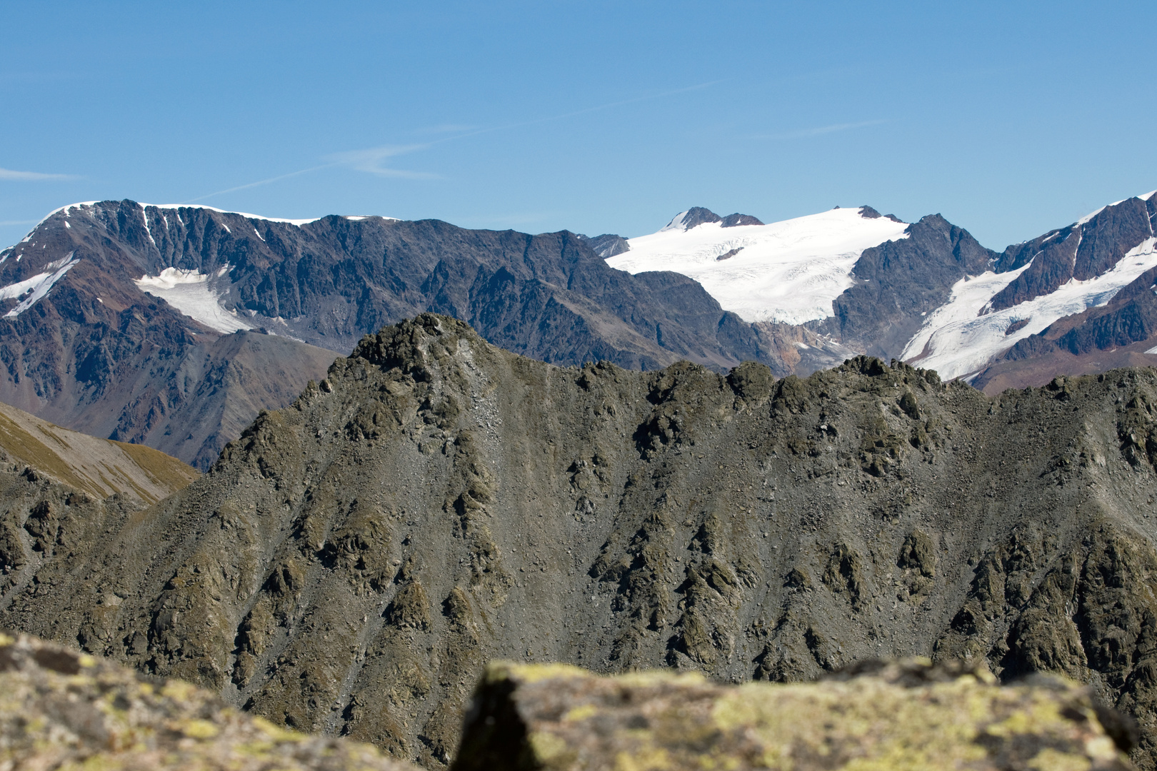 Blick von der Bergkastelspitze (2982m) bei Nauders Tirol