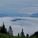 Blick von der Bergstation Kampenwandbahn