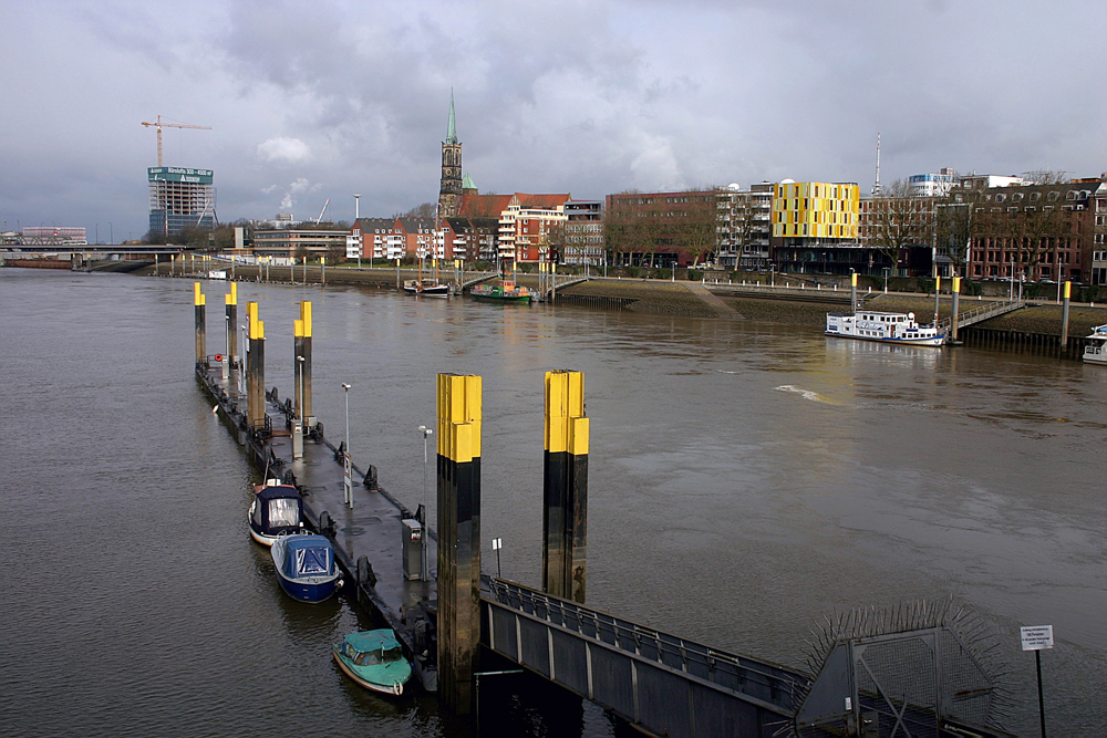 Blick von der Bgm. Smidt Brücke gen Westen