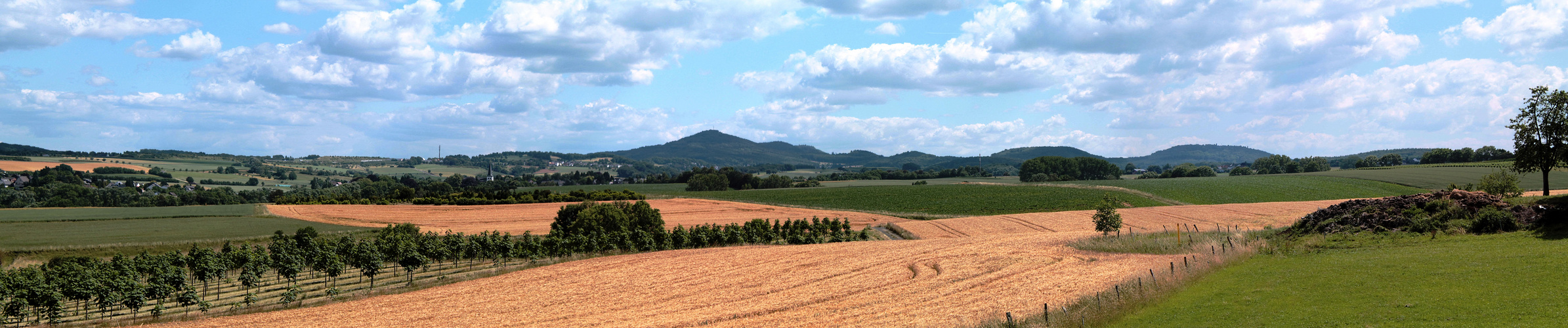 Blick von der Birlinghovener Straße auf das Siebengebirge