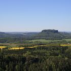 Blick von der Brandaussicht in der Sächsischen Schweiz auf die Tafelberge